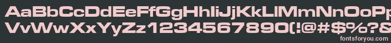 Microgrammadeebolext Font – Pink Fonts on Black Background