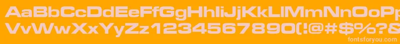 Microgrammadeebolext Font – Pink Fonts on Orange Background