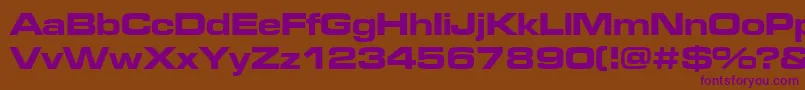 Microgrammadeebolext Font – Purple Fonts on Brown Background
