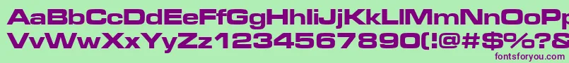 Microgrammadeebolext Font – Purple Fonts on Green Background