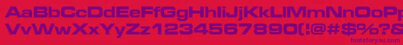 Microgrammadeebolext Font – Purple Fonts on Red Background