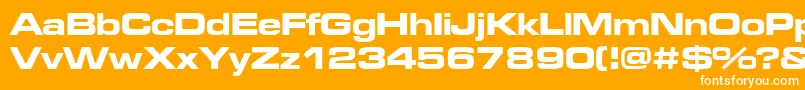 Microgrammadeebolext Font – White Fonts on Orange Background
