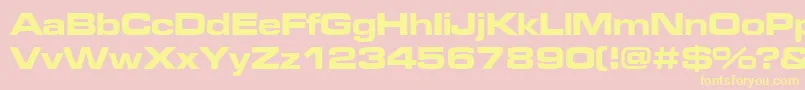 Microgrammadeebolext Font – Yellow Fonts on Pink Background