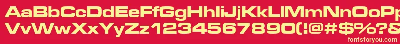 Microgrammadeebolext Font – Yellow Fonts on Red Background