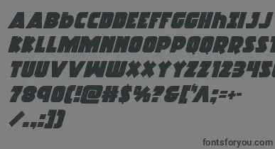Racketsquadital font – Black Fonts On Gray Background