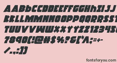 Racketsquadital font – Black Fonts On Pink Background
