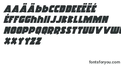 Racketsquadital font – macedonian Fonts