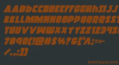 Racketsquadital font – Brown Fonts On Black Background