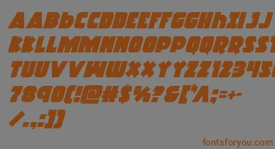 Racketsquadital font – Brown Fonts On Gray Background