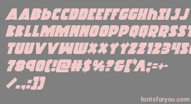 Racketsquadital font – Pink Fonts On Gray Background