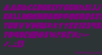 Racketsquadital font – Purple Fonts On Black Background