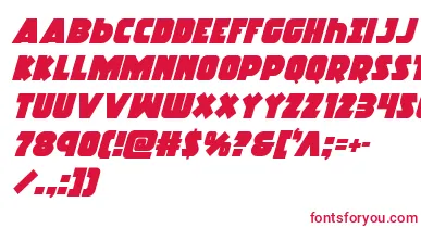 Racketsquadital font – Red Fonts
