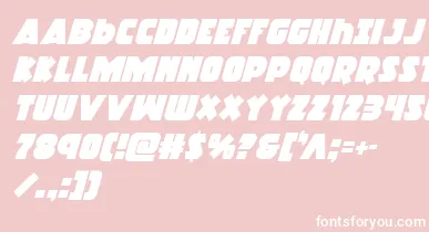 Racketsquadital font – White Fonts On Pink Background