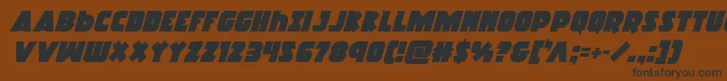 Racketsquadital Font – Black Fonts on Brown Background