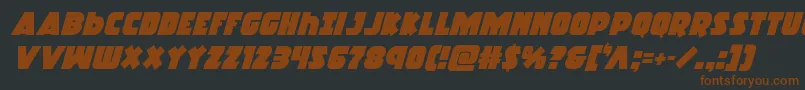 Racketsquadital Font – Brown Fonts on Black Background