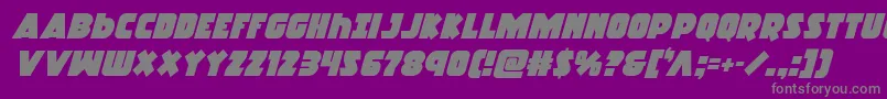 Racketsquadital Font – Gray Fonts on Purple Background