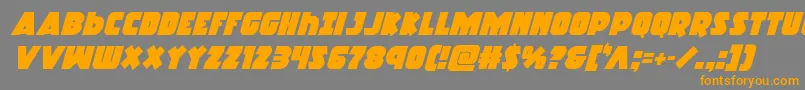 Racketsquadital Font – Orange Fonts on Gray Background