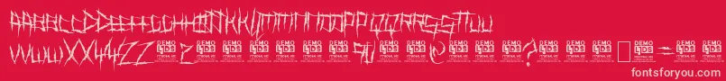 DemonKillerPersonalUse Font – Pink Fonts on Red Background