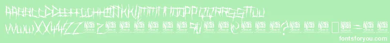 Saiba mais sobre a fonte DemonKillerPersonalUse Fonte DemonKillerPersonalUse – fontes brancas em um fundo verde