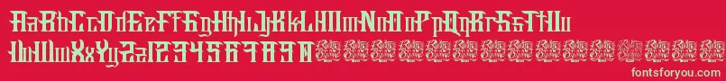 FuckingHostile Font – Green Fonts on Red Background