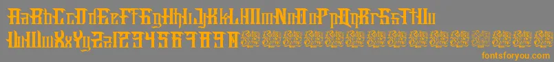 fuente FuckingHostile – Fuentes Naranjas Sobre Fondo Gris
