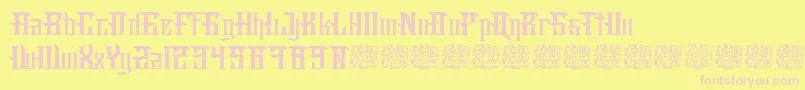 FuckingHostile Font – Pink Fonts on Yellow Background