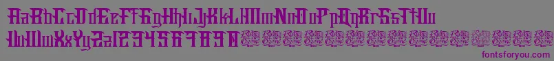FuckingHostile Font – Purple Fonts on Gray Background