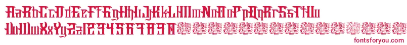 FuckingHostile Font – Red Fonts on White Background