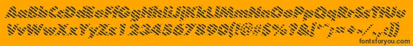 BarberpoleitalicItalic Font – Black Fonts on Orange Background