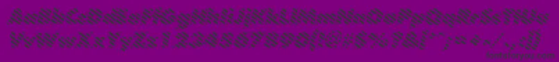 BarberpoleitalicItalic-fontti – mustat fontit violetilla taustalla