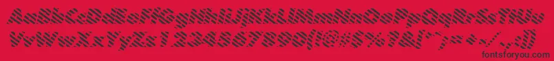 BarberpoleitalicItalic Font – Black Fonts on Red Background