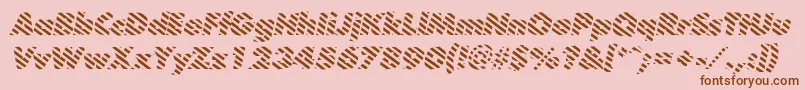 BarberpoleitalicItalic Font – Brown Fonts on Pink Background