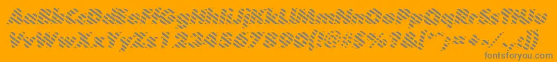 BarberpoleitalicItalic-Schriftart – Graue Schriften auf orangefarbenem Hintergrund