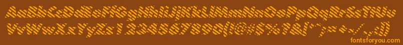 Fonte BarberpoleitalicItalic – fontes laranjas em um fundo marrom