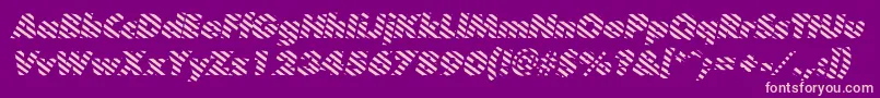 BarberpoleitalicItalic Font – Pink Fonts on Purple Background