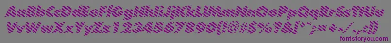 BarberpoleitalicItalic Font – Purple Fonts on Gray Background