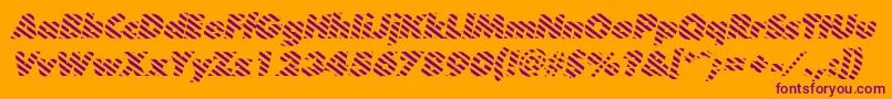 BarberpoleitalicItalic Font – Purple Fonts on Orange Background