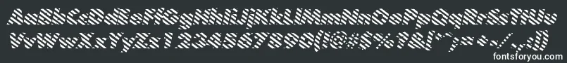 Шрифт BarberpoleitalicItalic – белые шрифты на чёрном фоне