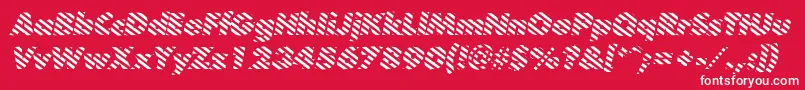 Шрифт BarberpoleitalicItalic – белые шрифты на красном фоне