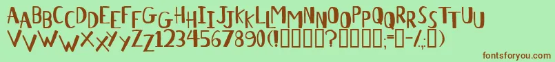 AntelopeH Font – Brown Fonts on Green Background