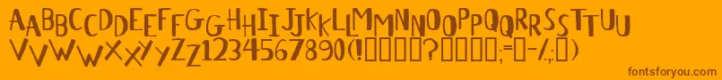 AntelopeH Font – Brown Fonts on Orange Background