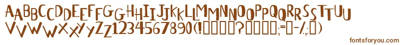 AntelopeH-Schriftart – Braune Schriften auf weißem Hintergrund