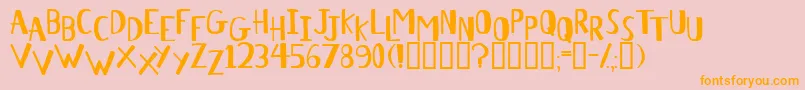 AntelopeH Font – Orange Fonts on Pink Background