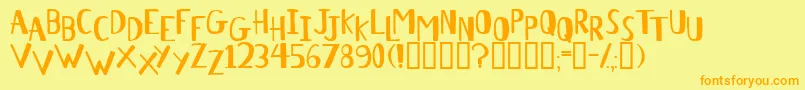 AntelopeH Font – Orange Fonts on Yellow Background