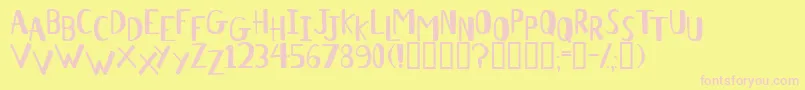 Шрифт AntelopeH – розовые шрифты на жёлтом фоне