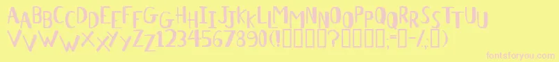 AntelopeH Font – Pink Fonts on Yellow Background