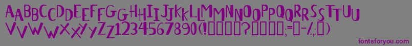 AntelopeH-Schriftart – Violette Schriften auf grauem Hintergrund
