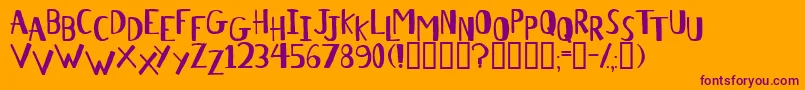 AntelopeH-Schriftart – Violette Schriften auf orangefarbenem Hintergrund