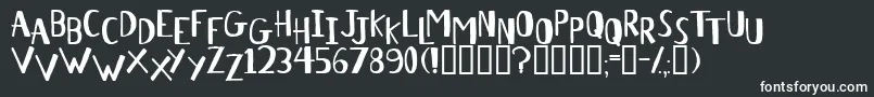 AntelopeH-Schriftart – Weiße Schriften auf schwarzem Hintergrund