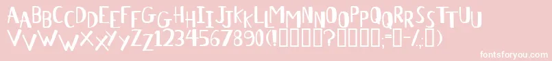 AntelopeH Font – White Fonts on Pink Background